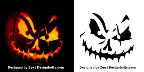 10 Free Scary Halloween Pumpkin Carving Stencils, Patterns & Ideas 2018 ...