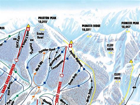 Brighton Ski Resort Trail Map, Showing Preston Peak : Photos, Diagrams & Topos : SummitPost