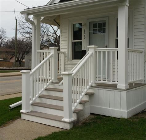 Exterior Appealing Small Front Porch Decoration Using White Wood with dimensions 936 X 899