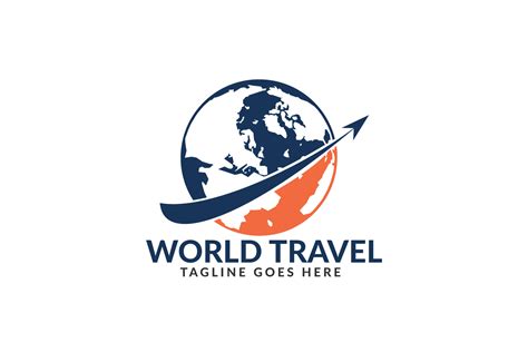 World Travel logo design. Travel agency and company logo.