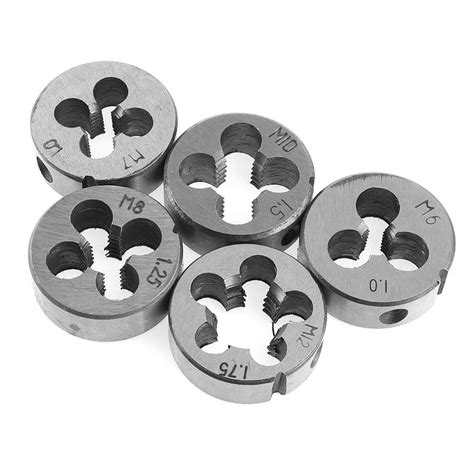 12pcs/set Multifunction NC Screw Tap & Die External Thread Cutting Tapping Hand Tool Kit with M6 ...