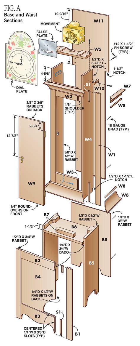 Wood clock building plans