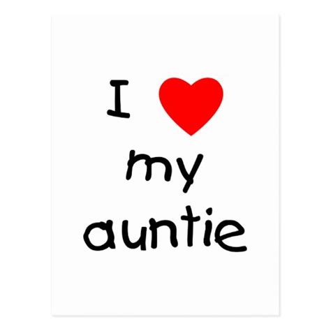 I Love My Auntie Postcard | Zazzle