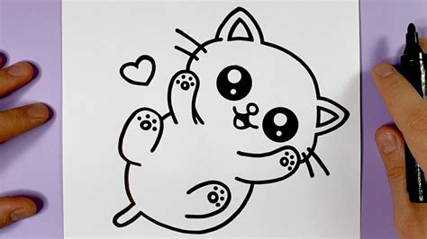 How to Draw Cute Baby Kitten EASY - HAPPY DRAWINGS - YouTube