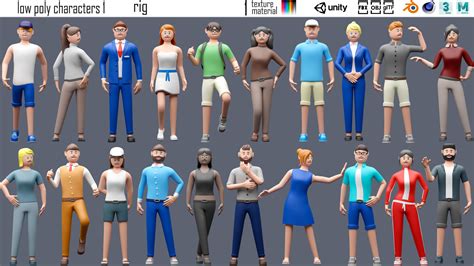 ArtStation - Cartoon characters 1 Low-poly 3D model | Game Assets