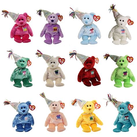 TY Beanie Babies - BIRTHDAY Bears with Hats (Set of 12 Months)(9.5 inch) - Walmart.com - Walmart.com