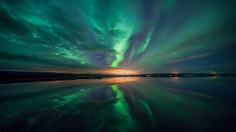 3840x2160 Aurora Over Lake 4k HD 4k Wallpapers, Images, Backgrounds ...