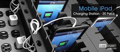 Multiple iPad Mini Charging Station 20 Pack - Multi iPad Charging Cart - CaseCruzer