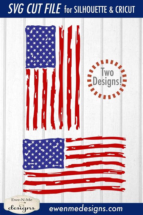 Distressed American Flag | Vertical and Horizontal Flag SVG (661320) | Cut Files | Design Bundles