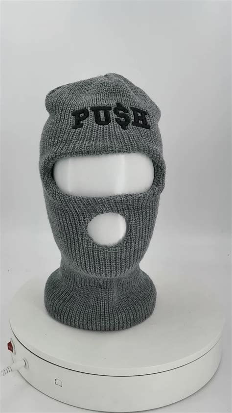 Custom Knitted Ski Mask With Embroidery Logo,3 Hole Winter Ski Mask - Buy Custom Embroidery Ski ...