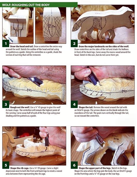 Wolf Carving - Wood Carving Patterns • WoodArchivist