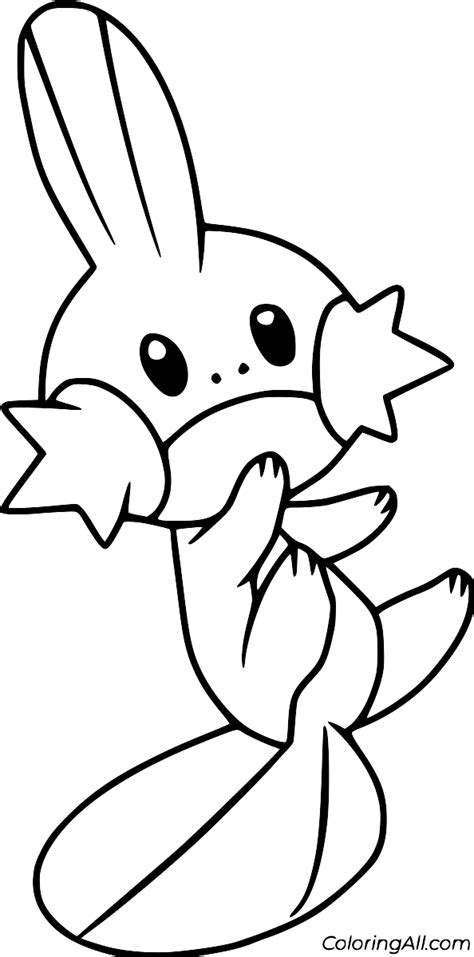 Cute Mudkip Coloring Page - ColoringAll