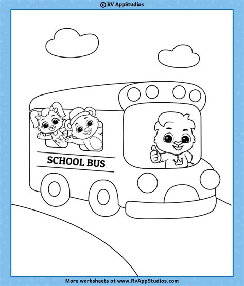 School Bus Coloring Pages For Preschool Coloring Pages