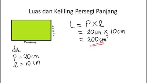 Cara Menghitung Luas Persegi Panjang - IMAGESEE