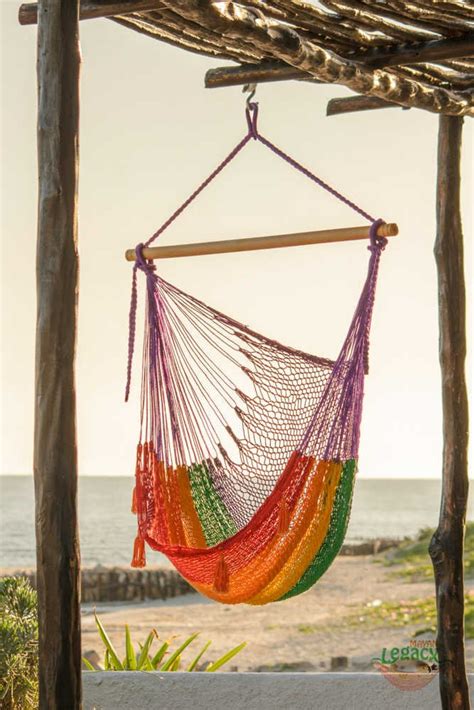 Rainbow | Hand-Woven | Mexican Hammock Swing Chair — Mexican Hammocks Australia