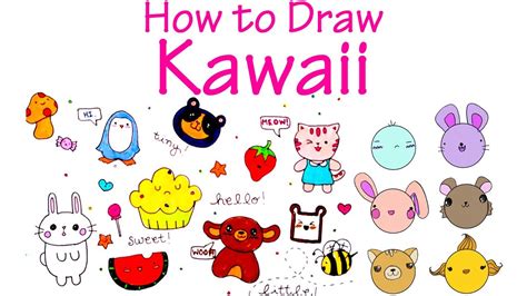 How to Draw Cute (KAWAII) Characters - YouTube