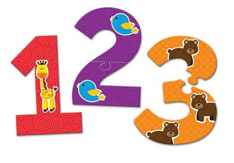 Number Puzzle Cards, 40 Pieces, Unique number puzzles help kids learn ...