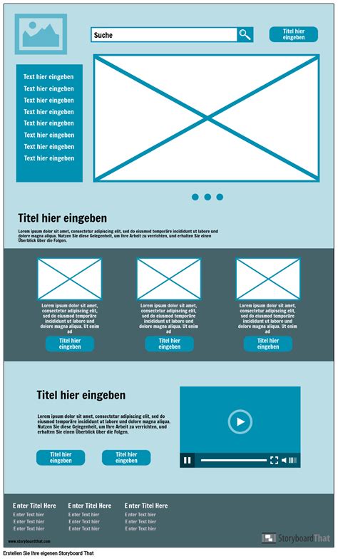 Startseite Wireframes | KOSTENLOSES Wireframe Tool