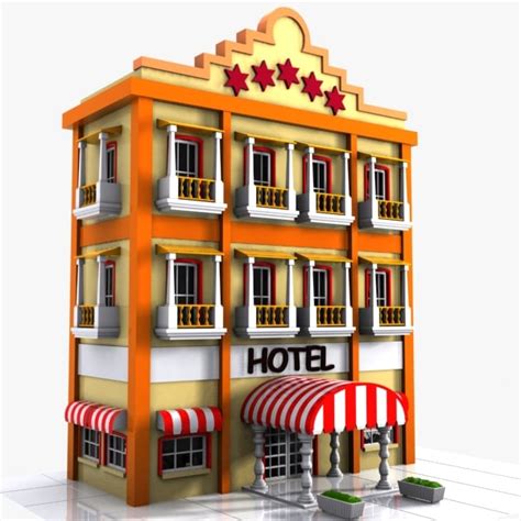 3d max cartoon hotel toon