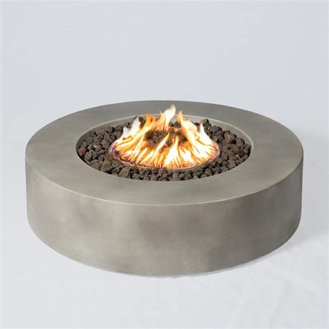 Santiago Round Cast Concrete Fire Pit Table - Century Modern - Touch of Modern