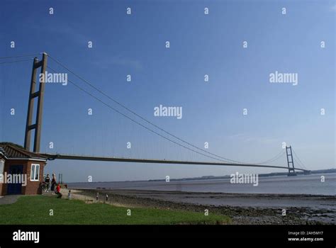 the Humber Bridge, toll bridge Stock Photo - Alamy