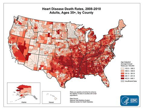 Heart Disease Death Rates - Vivid Maps