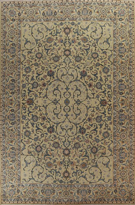 Vintage Floral Kashan Persian Area Rug 10x13