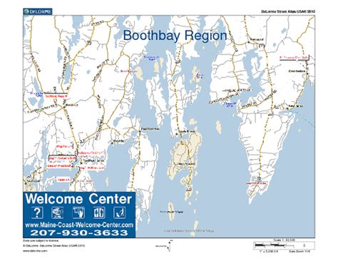 Boothbay Area Maine USA Map - east boothbay me • mappery