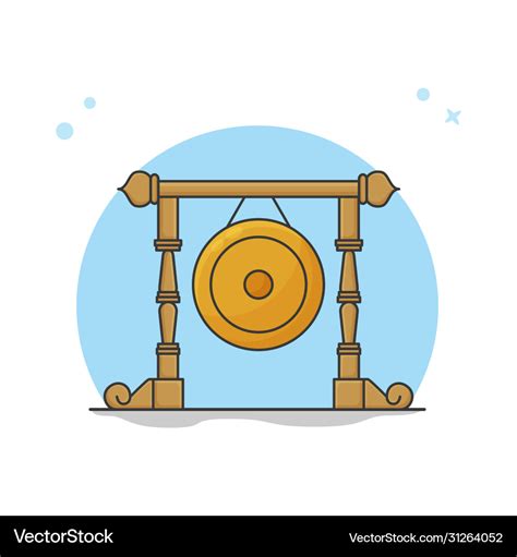 Gong gamelan indonesia traditional music Vector Image