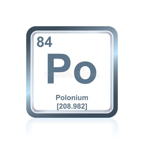 Periodic Table Element Polonium Icon. Stock Illustration - Illustration ...