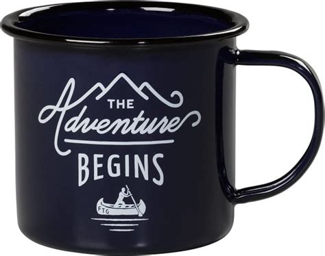 The Adventure Begins Stainless Steel Camping Coffee Mug Gift Campfire Cup CM – designfullprintus