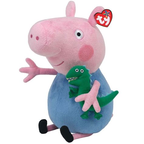 NEW PEPPA PIG 10 INCH GEORGE WITH DINOSAUR SOFT PLUSH TOY