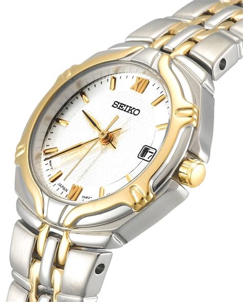 Seiko watches: Seiko Women's SXD646 Dress Two-Tone Watch