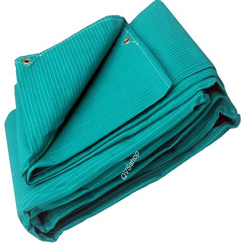 RIPSTOP CANVAS TARPAULINS - 9 Sizes of Heavy Duty Green 500gsm Tarp ...