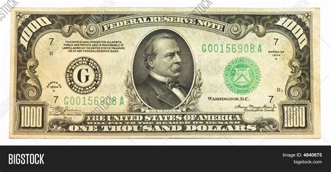 Old One Thousand Dollar Bill Image & Photo | Bigstock