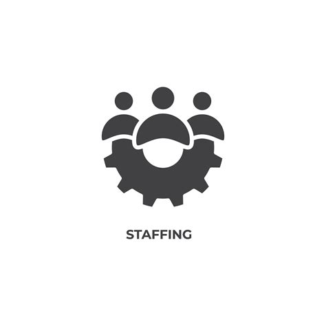 Vector sign of staffing symbol is isolated on a white background. icon ...