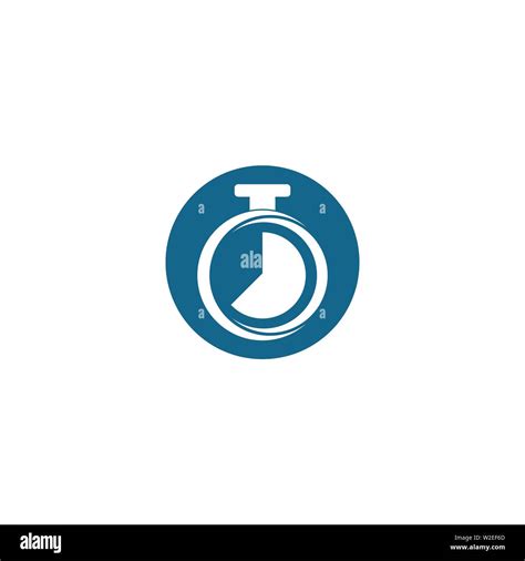 stopwatch logo template web icon design element vector Stock Photo - Alamy