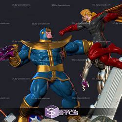 Thanos vs Adam Warlock Diorama from Marvel | SpecialSTL