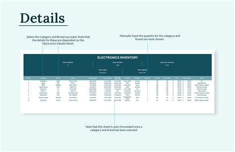 Electronics Inventory Template - Download in Excel, Google Sheets ...