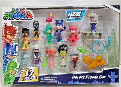 PJ Masks Deluxe Figure Set 17 Pieces with New Characters Included : Amazon.co.uk: Toys & Games