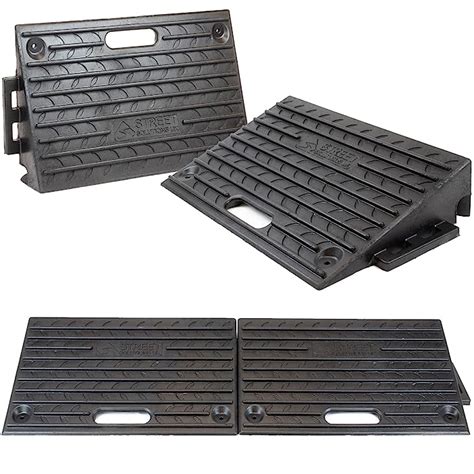 Buy 4" Inch Driveway Curb Ramp, Heavy Duty Rubber Ramps Perfect for ...