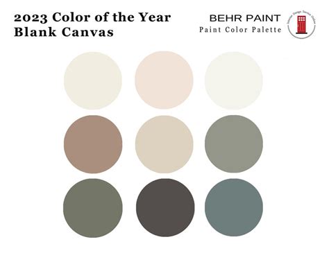 2023 Color Behr Blank Canvas Behr Whole House Palette 2023 - Etsy