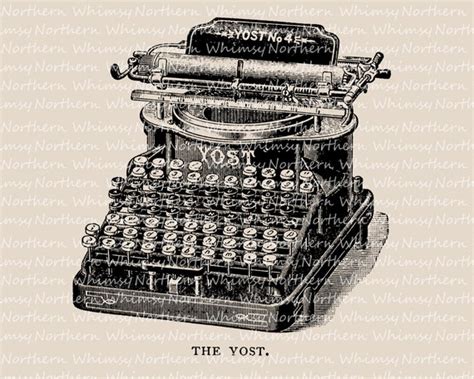 Victorian Typewriter Clip Art Vintage Typewriter Image | Etsy