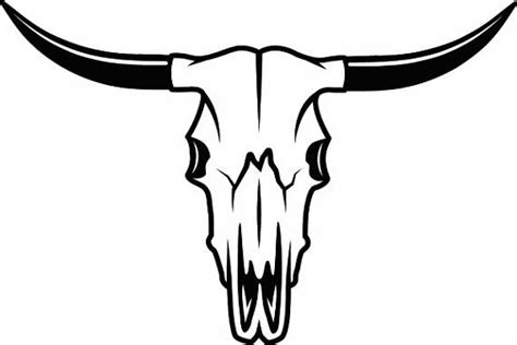 Bull Skull Silhouette at GetDrawings | Free download