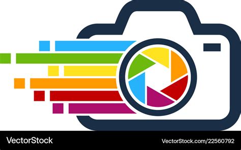 Pixel art camera logo icon design Royalty Free Vector Image