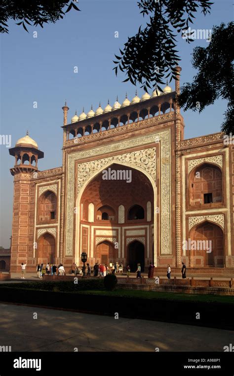 Entrance gate of Taj Mahal Agra India Stock Photo - Alamy