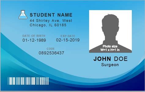 Student id Card Template: 6+ Free Printable Documents (Word, Excel)