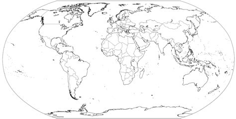 World Map Drawing Outline