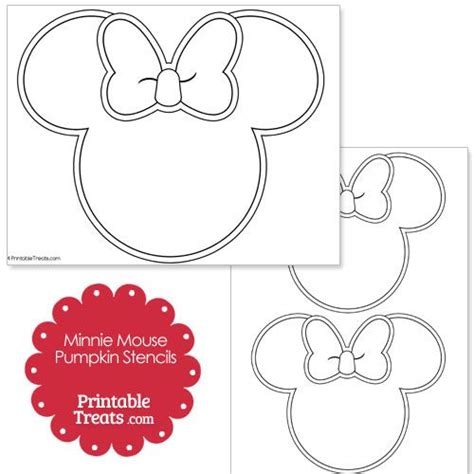 Printable Minnie Mouse Pumpkin Stencils | Minnie mouse pumpkin, Minnie ...