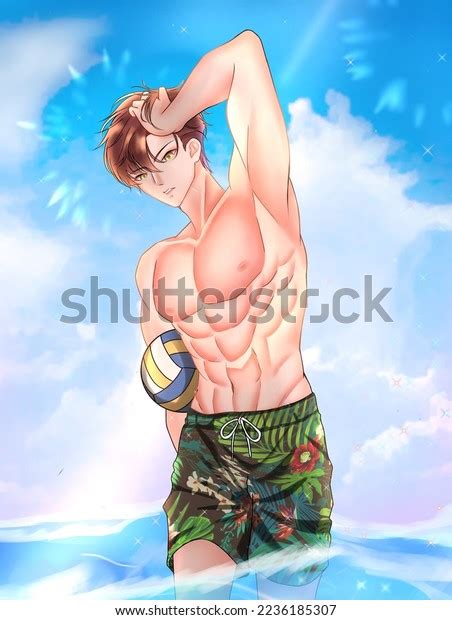 Anime Boy Beach Male Stock Illustration 2236185307 | Shutterstock